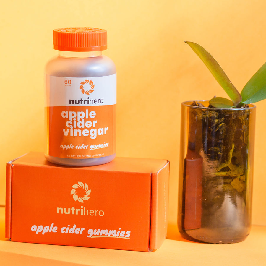 Nutrihero – Best Pure Organic Apple Cider Vinegar Gummies - 60 Count – ACV Supplement for Weight Loss and Support Healthy Digestion