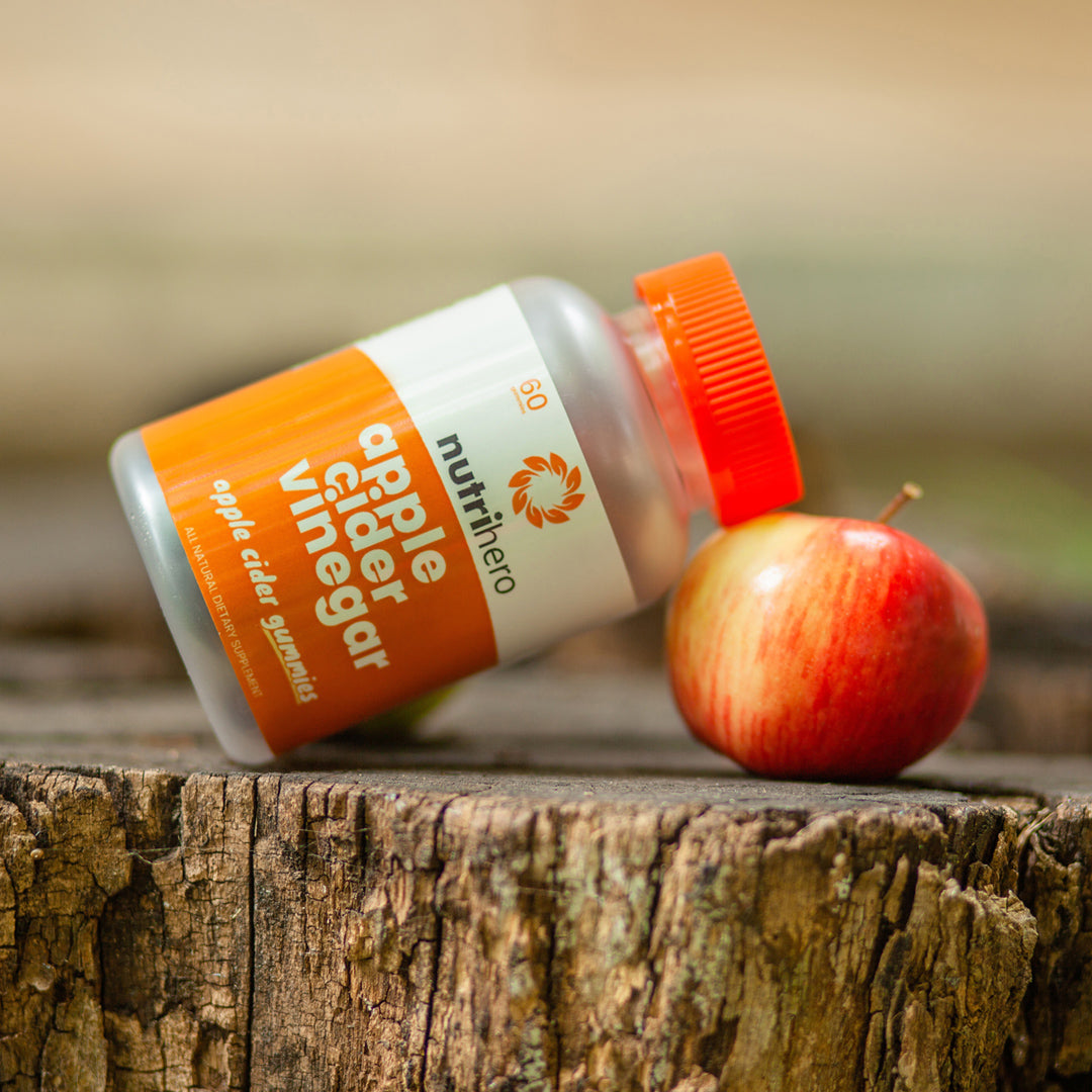 Nutrihero – Best Pure Organic Apple Cider Vinegar Gummies - 60 Count – ACV Supplement for Weight Loss and Support Healthy Digestion